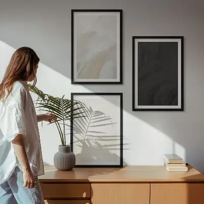 Billedvæg minimalistisk vægdekoration med strukturerede nuancer