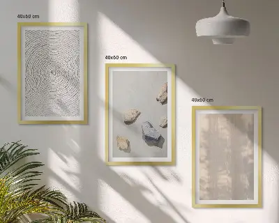 Billedvæg med boho-inspiration naturlige teksturer og strukturer