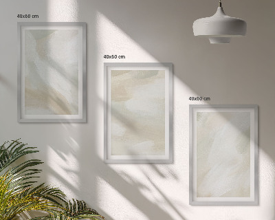 Triptykon billeder med ramme Maling tekstur minimalisme