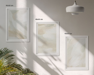 Triptykon billeder med ramme Maling tekstur minimalisme
