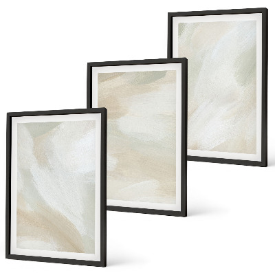 Triptykon billeder med ramme Maling tekstur minimalisme