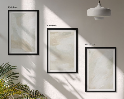 Triptykon billeder med ramme Maling tekstur minimalisme