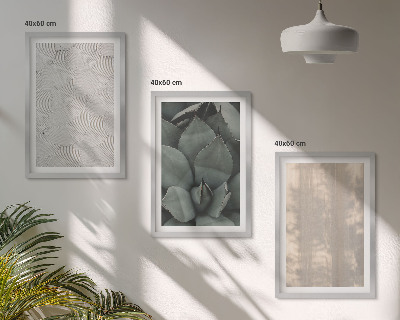 Triptykon billeder med ramme Sommer tropiske teksturer