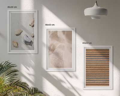Billedsæt til soveværelset Sten, træ, stof, teksturer