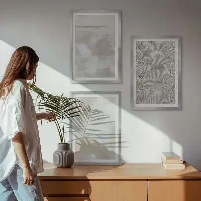 Billedvæg med abstrakt moderne design