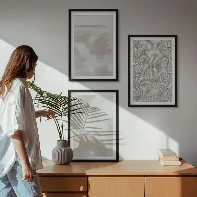 Billedvæg med abstrakt moderne design