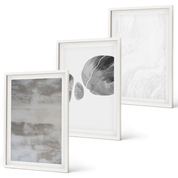 Triptykon billeder med ramme Abstrakte moderne strukturer