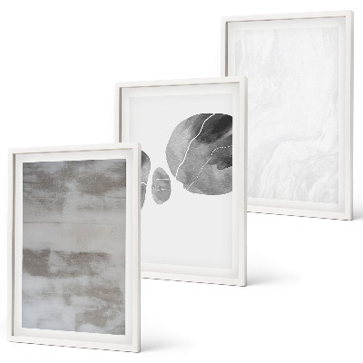 Triptykon billeder med ramme Abstrakte moderne strukturer