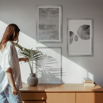 Triptykon billeder med ramme Abstrakte moderne strukturer