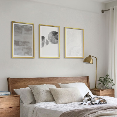 Triptykon billeder med ramme Abstrakte moderne strukturer