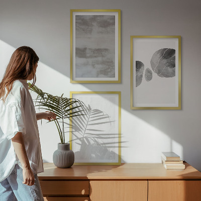 Triptykon billeder med ramme Abstrakte moderne strukturer