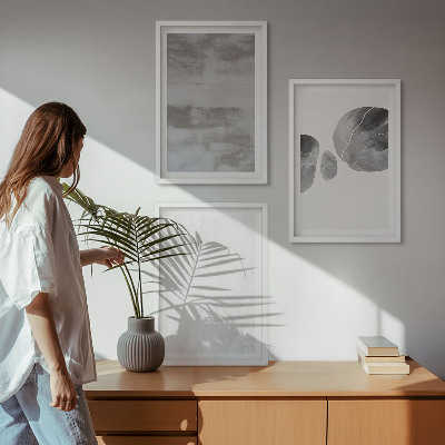Triptykon billeder med ramme Abstrakte moderne strukturer