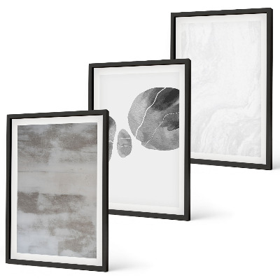 Triptykon billeder med ramme Abstrakte moderne strukturer