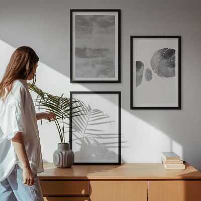Triptykon billeder med ramme Abstrakte moderne strukturer