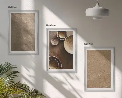 Billedsæt til soveværelset med minimalistiske stenstrukturer