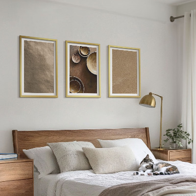 Billedsæt til soveværelset Minimalistiske stenstrukturer