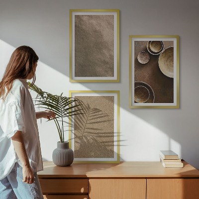 Billedsæt til soveværelset Minimalistiske stenstrukturer