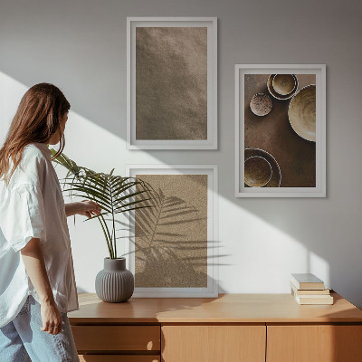 Billedsæt til soveværelset Minimalistiske stenstrukturer