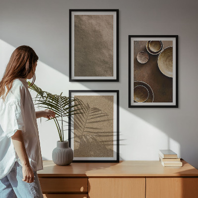 Billedsæt til soveværelset Minimalistiske stenstrukturer