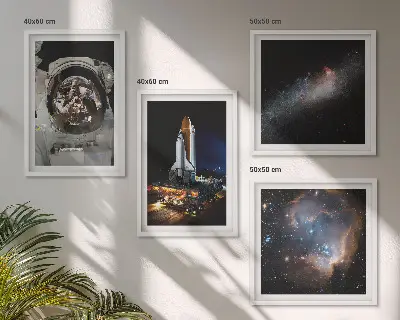 Astronauter lander på Månen billedvæg til ophængning over sofaen