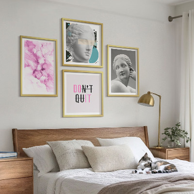 Billedvæg over sofa Abstrakt akvarelskulptur