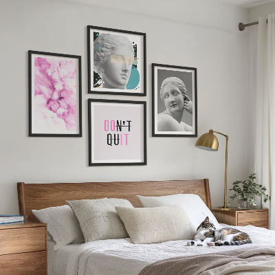 Billedvæg over sofa Abstrakt akvarelskulptur
