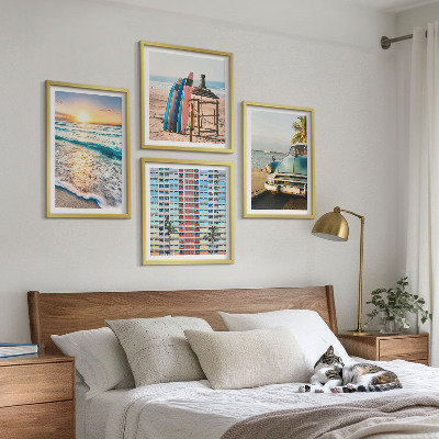 Billedvæg over sofa Udsigt over solnedgangen i Miami