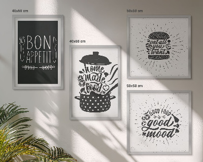 Billedsæt med ramme Grafik mad kulinariske slogans