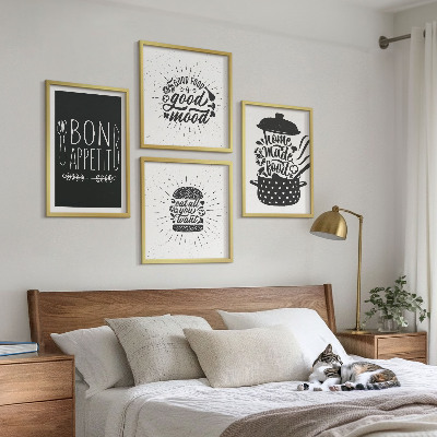 Billedsæt med ramme Grafik mad kulinariske slogans