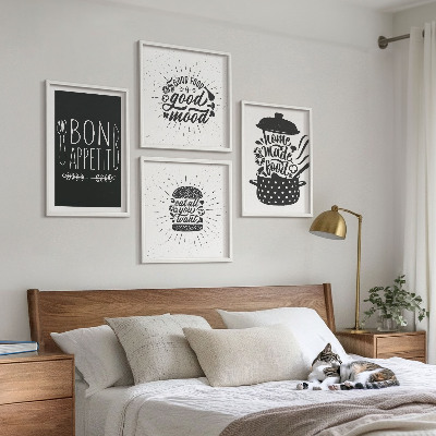 Billedsæt med ramme Grafik mad kulinariske slogans