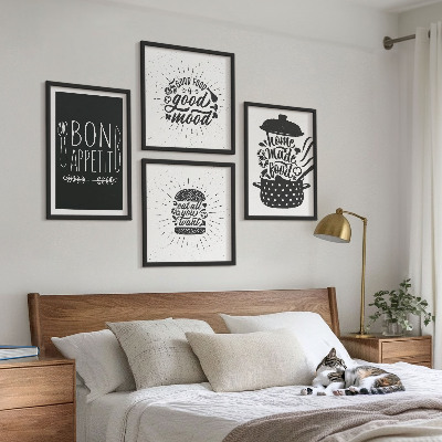 Billedsæt med ramme Grafik mad kulinariske slogans