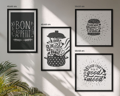 Billedsæt med ramme Grafik mad kulinariske slogans