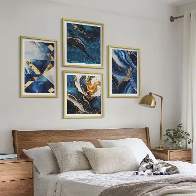 Abstrakte elegante mønstre billedsæt med ramme