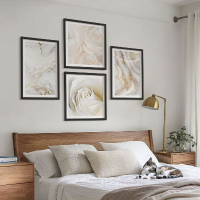 Billedvæg over sofa Elegante marmormønstre