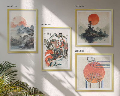 Billedsæt med ramme Asiatiske landskaber i Japan