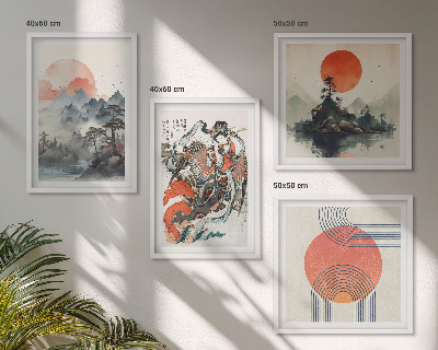 Billedsæt med ramme Asiatiske landskaber i Japan