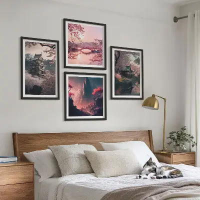 Fantasilandskaber i Japan billedvæg til over sofaen