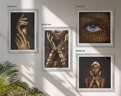 Kunstneriske portrætter af kvinder billedvæg til ophæng over sofa