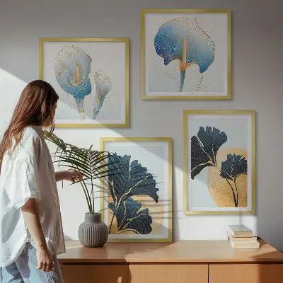 Citroner vinportræt af Kahlo billedvæg til over sofaen