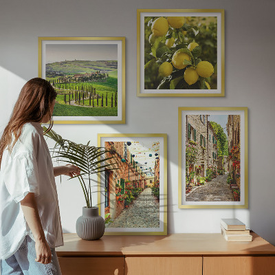 Billedsæt med ramme Charmerende gader med citronblomster
