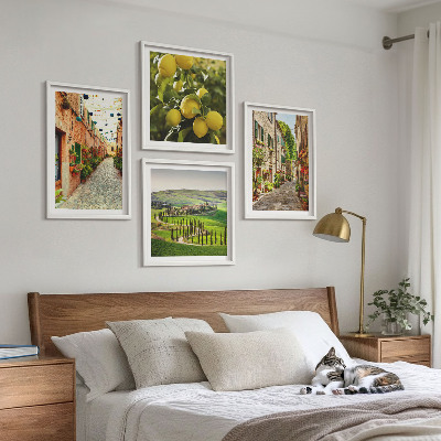 Billedsæt med ramme Charmerende gader med citronblomster