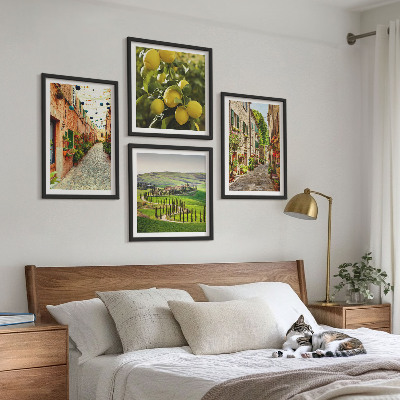Billedsæt med ramme Charmerende gader med citronblomster