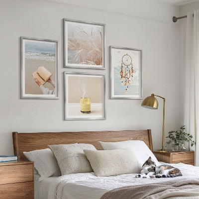 Billedsæt med ramme Sommerlandskaber i boho-stil