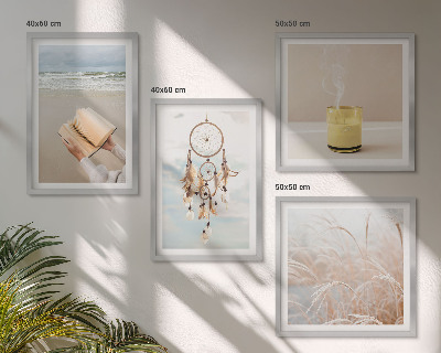 Billedsæt med ramme Sommerlandskaber i boho-stil