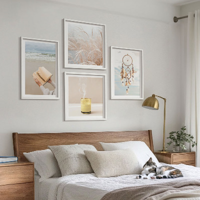 Billedsæt med ramme Sommerlandskaber i boho-stil
