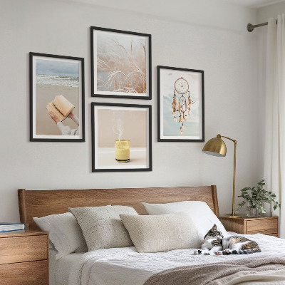 Billedsæt med ramme Sommerlandskaber i boho-stil