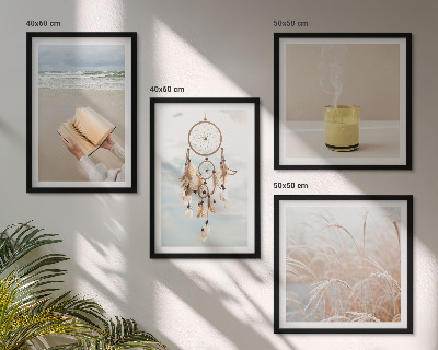 Billedsæt med ramme Sommerlandskaber i boho-stil