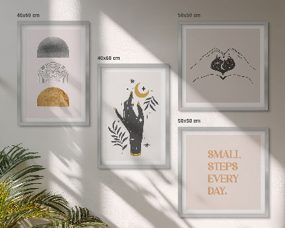 Billedsæt med ramme Minimalistiske boho-illustrationer