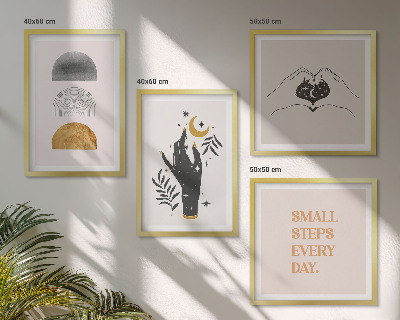 Billedsæt med ramme Minimalistiske boho-illustrationer