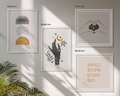 Billedsæt med ramme Minimalistiske boho-illustrationer